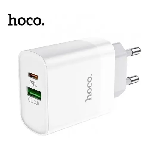 ADAPTADOR DUAL PORT QC3.0 PD20W C80A HOCO