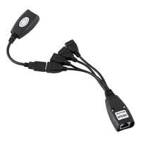 EXTENSOR USB A HUB 4 USB POR CABLE RED (RJ45). HASTA 50M