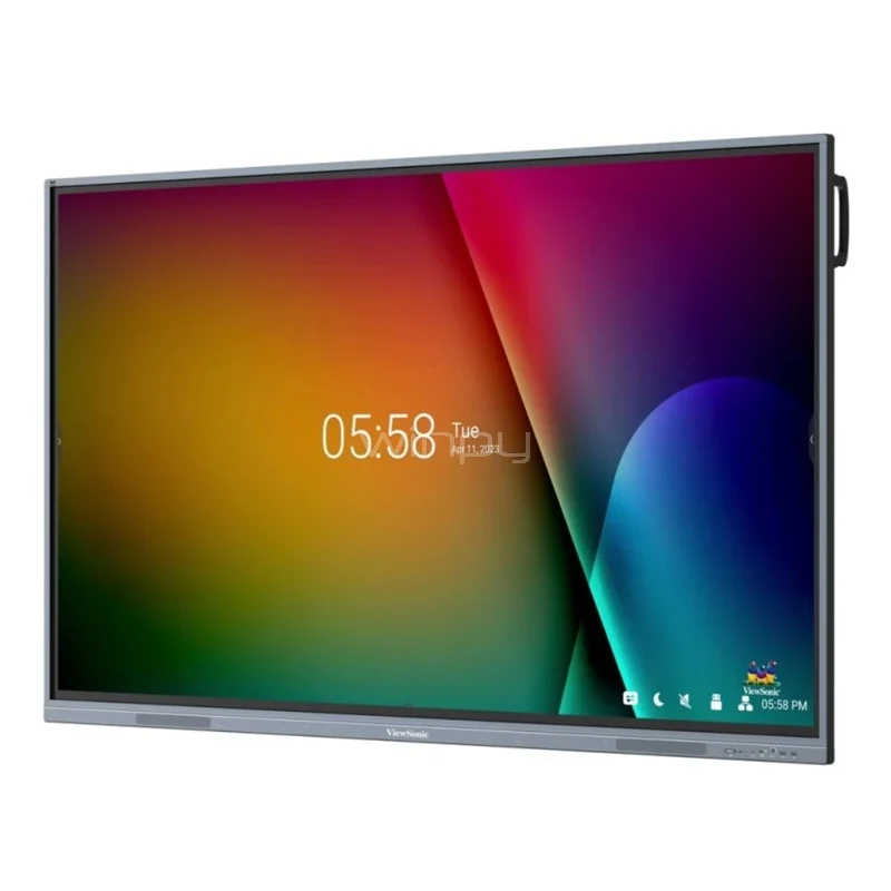PANTALLA INTERACTIVA 65" 40 POINT MULTITOUCH/ 8GB RAM/ 128GB STORAGE/ CAMARA WEB/ MIC/ DLED
