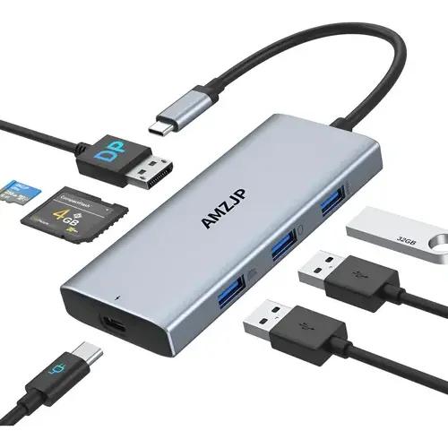 CABLE ADAPTADOR DE VIDEO USB C A 2 DISPLAY PORT 4K DE 20CM/ HS-HUB-CTO2D 4K 20CM