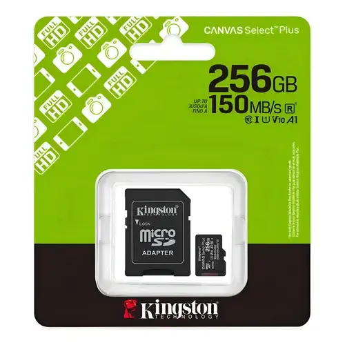 MEMORIA MICRO SD C/ADAPT. SDCS3/256GB 150MB/S KINGSTON
