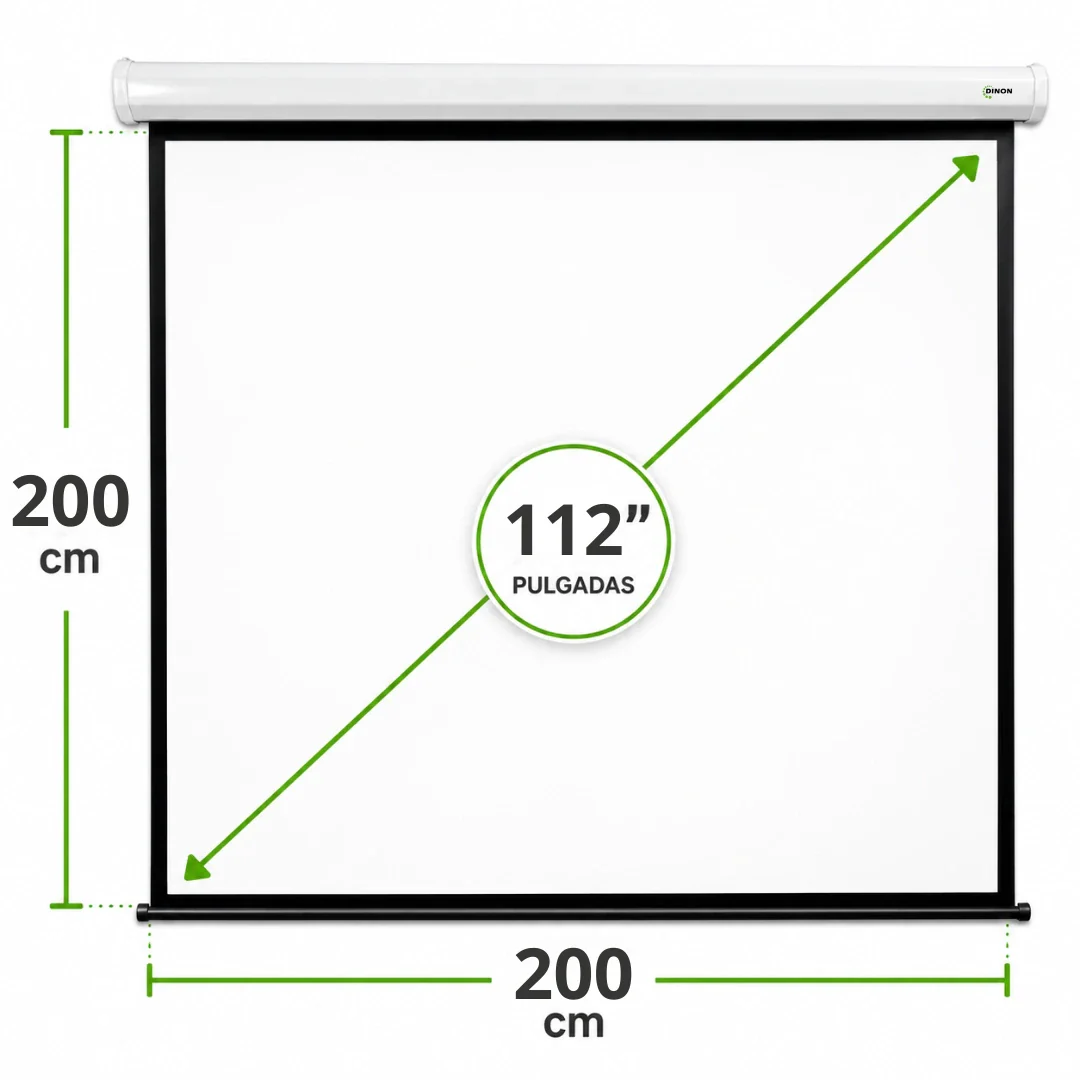 TELON MURAL 2,0 x 2,0 Mts 112" DIAGONAL CON SLR