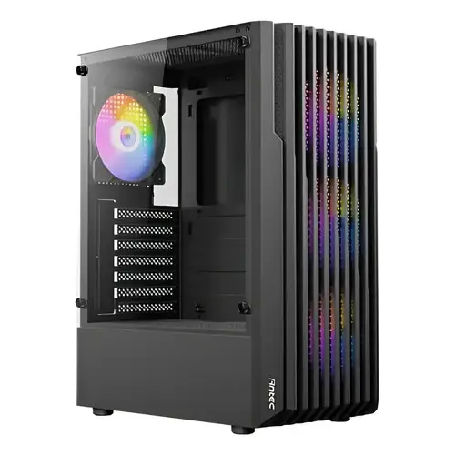 GABINETE GAMER AX22 ELITE BL 4 FAN RGB/ 3 FRONT/1 REAR ATX/MATX/SIN FUENTE ANTEC