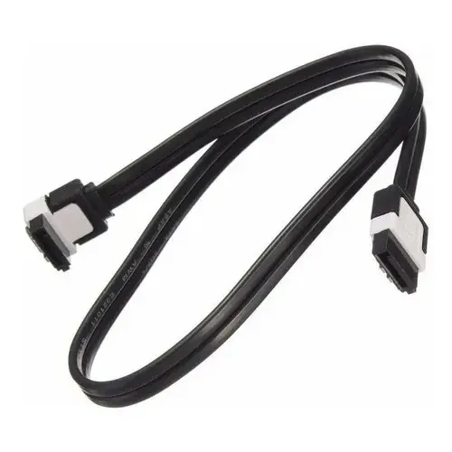 PACK 2UN. CABLE DATOS SATA3 RECTO/90° 50CM 6GBPS NEGRO
