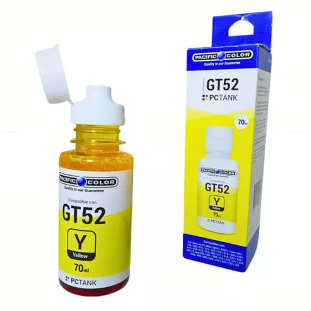 TINTA RECARGA (A) GT52Y AMARILLO 70ML (HP) PACIFIC COLOR