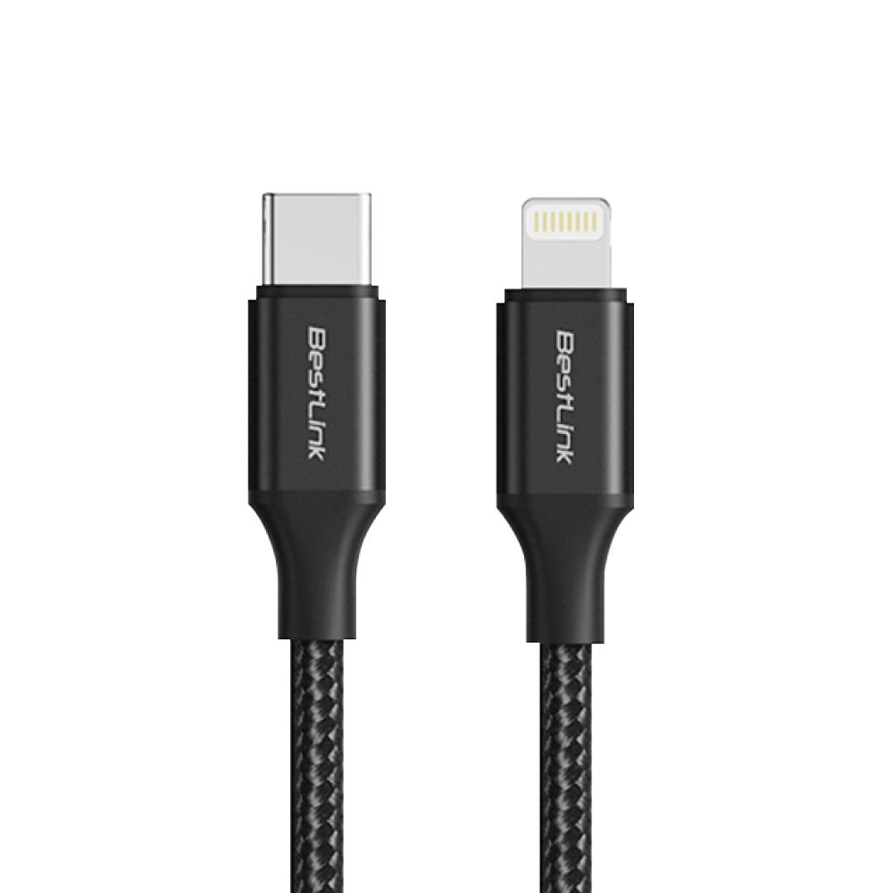 CABLE CARGADOR Y DATOS USB C - IPHONE 27W NEGRO 1MT BL-CHCBML27