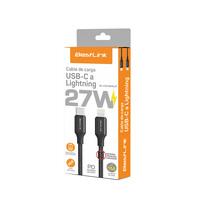 CABLE CARGADOR Y DATOS USB C - IPHONE 27W NEGRO 1MT BL-CHCBML27