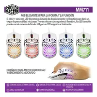 MOUSE GAMER USB RGB/BLANCO MATTE MM711 COOLER MASTER