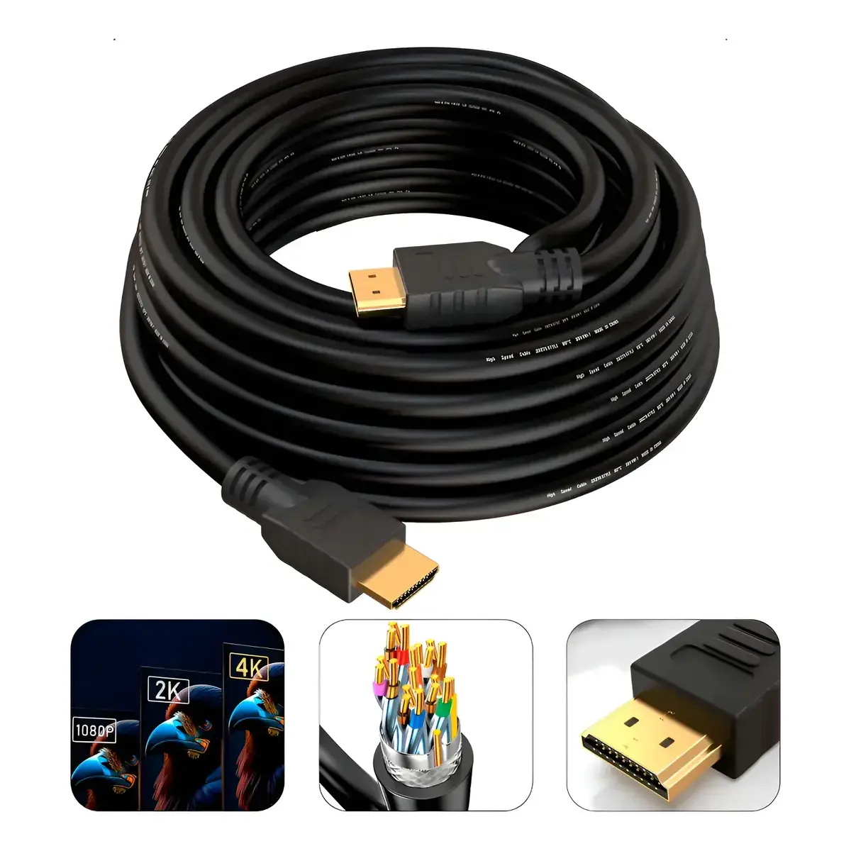 CABLE HDMI A HDMI 10,0 MT MACHO-MACHO V1,4 NEGRO ASPOR