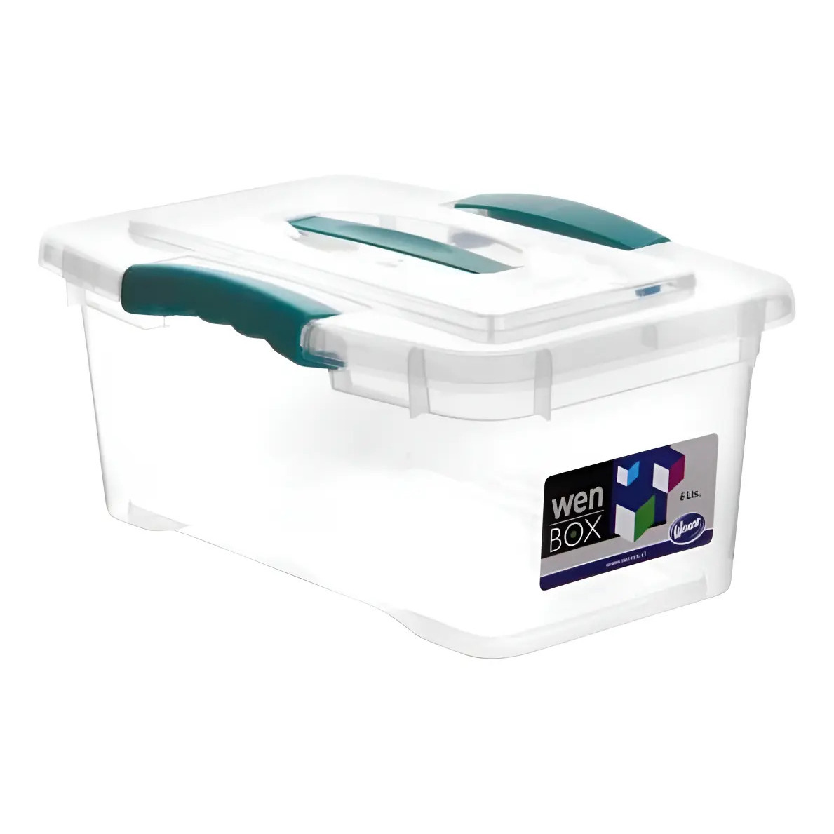 CAJA PLASTICA 6 LTS TRANSPARENTE CON TAPA