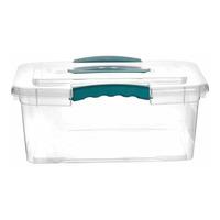 CAJA PLASTICA 6 LTS TRANSPARENTE CON TAPA