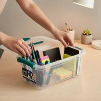 CAJA PLASTICA 6 LTS TRANSPARENTE CON TAPA