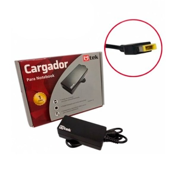 Cargador Notebook, Alternativo 20,0V - 3,25A UT-LN65 (2) PIN RECTANG. 