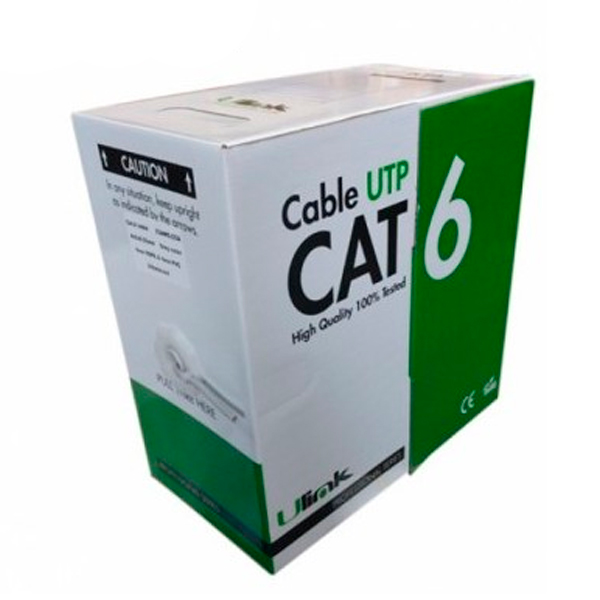 CABLE RED UTP CAT.6  CARRETE 100 mts 24 AWG/100%COBRE