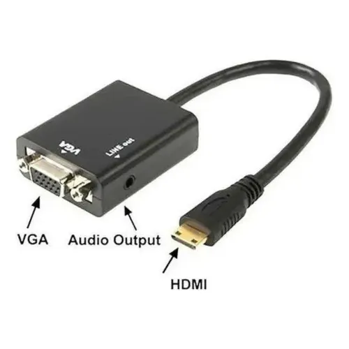 ADAPTADOR/CABLE HDMI MACHO A VGA HEMBRA + AUDIO OUTPUT