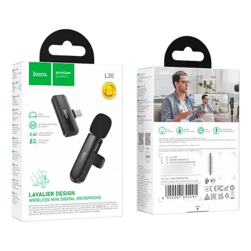 MICROFONO INALAMBRICO OMNIDIRECCIONAL TIPO C L20  HOCO