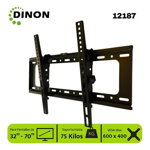 SOPORTE TV 32" A 70" UNIVERSAL REGULABLE +- 15°. VESA 400x600/75 KG