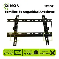 SOPORTE TV 32" A 70" UNIVERSAL REGULABLE +- 15°. VESA 400x600/75 KG