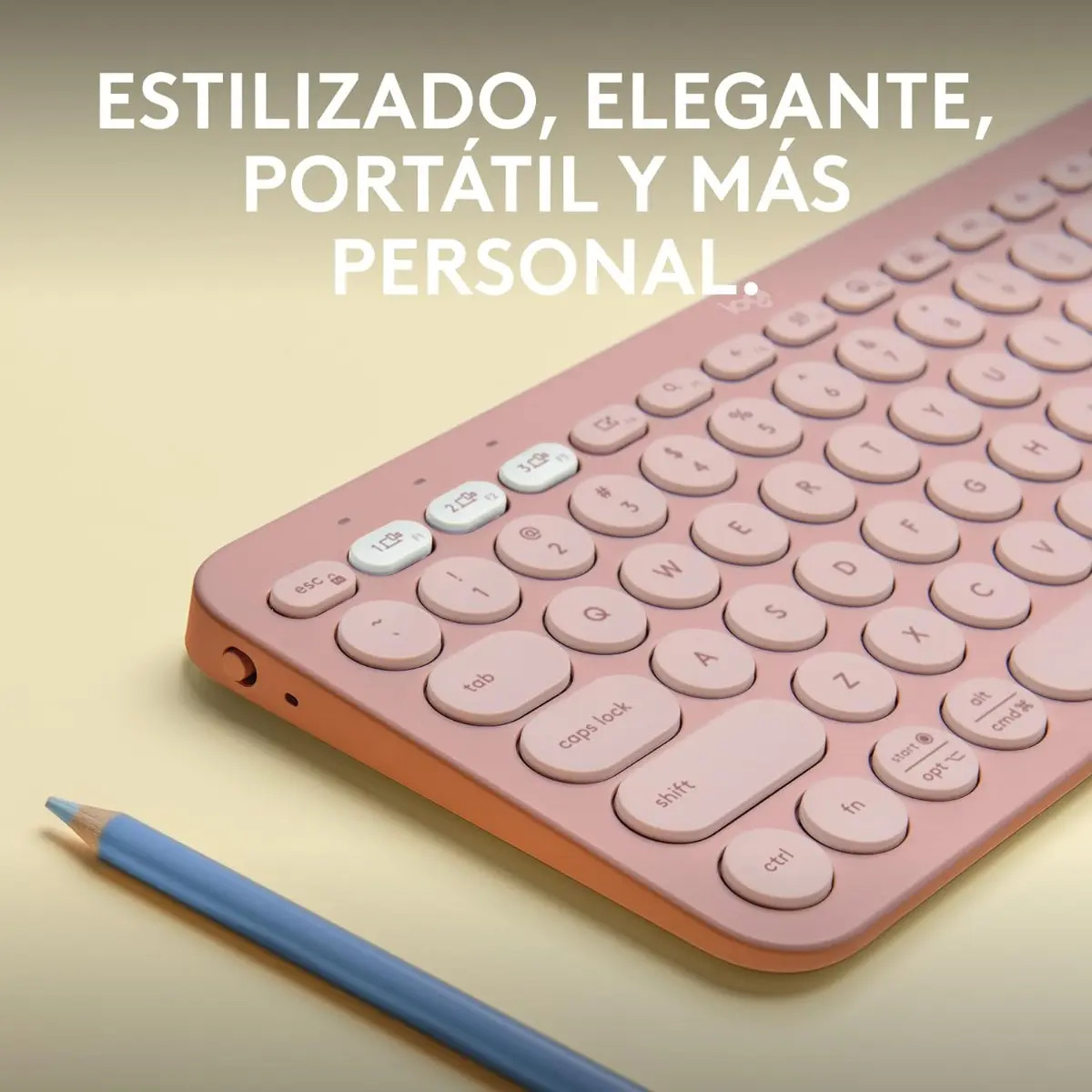 TECLADO INALAMBRICO BLUETOOTH PEBBLE KEYS 2 K380S ROSA 920-011785