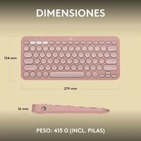 TECLADO INALAMBRICO BLUETOOTH PEBBLE KEYS 2 K380S ROSA 920-011785
