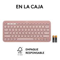 TECLADO INALAMBRICO BLUETOOTH PEBBLE KEYS 2 K380S ROSA 920-011785
