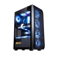GABINETE GAMER Y03-BK 4 FAN ARGB/ 1 FAN REAR/ 3 FRONT/ E-ATX/ M-ATX/ ITX/ USB 3.0/USB 2.0/AUDIO SIN FUENTE / ESGAMING