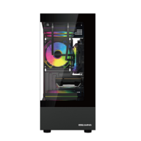 GABINETE GAMER H60-BK / 5 FAN ARGB/ 1 FAN TRASERO/ 2 ARRIBA/ 2 ABAJO/ M-ATX/ ITX/ USB 3.0/USB 2.0/AUDIO/ C REMOTO SIN FUENTE