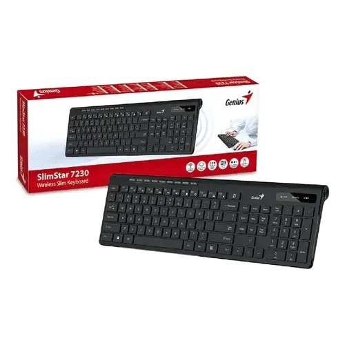 TECLADO INALAMBRICO SLIMSTAR 7230 ERGONOMICO GENIUS