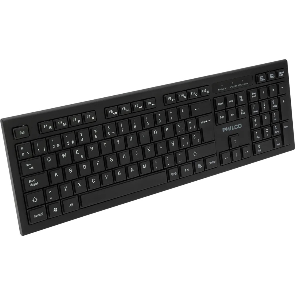 TECLADO INALAMBRICO W601N NEGRO PHILCO