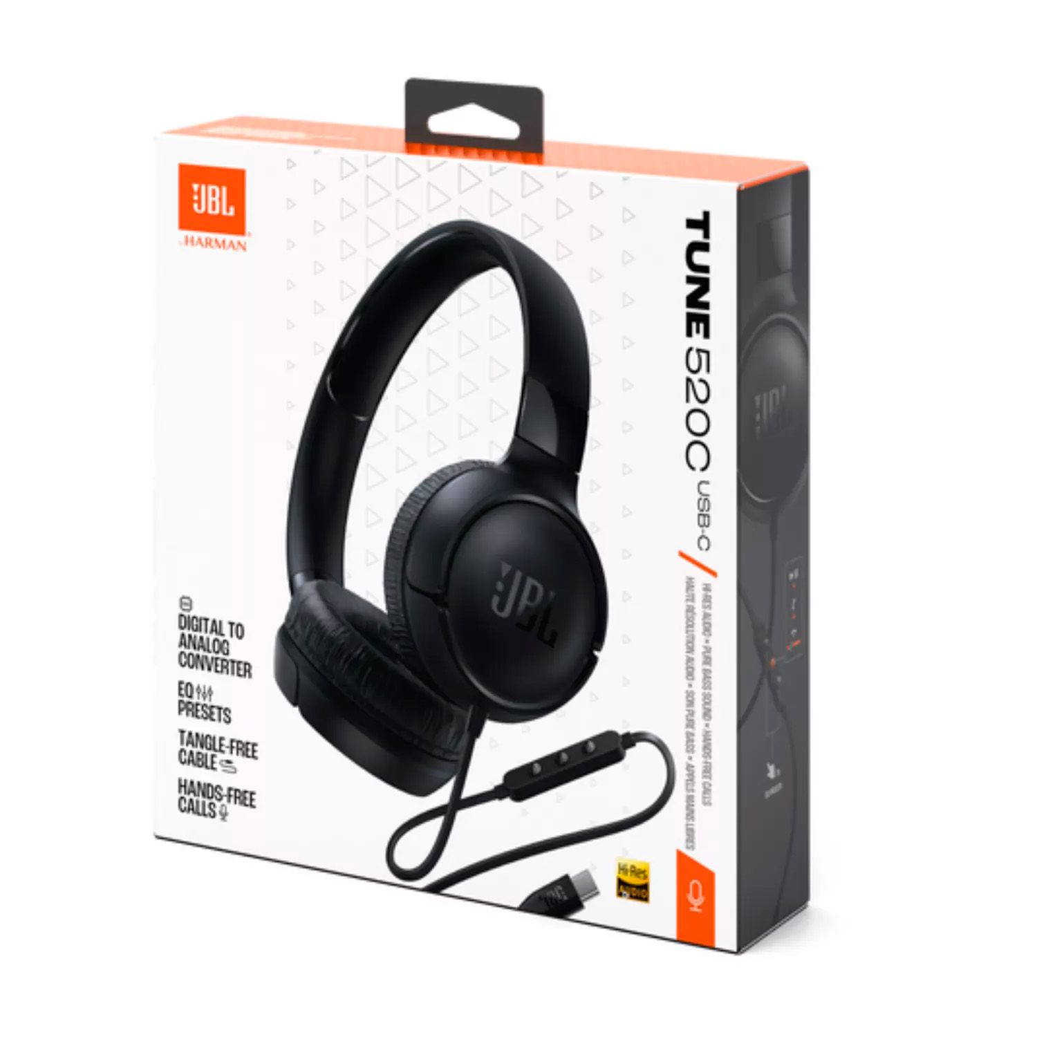 AUDIFONO ALAMBRICO USB-C OVER-EAR C/MICROFONO TUNE T520C NEGRO