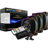 VENTILADOR EZ-A25 ARGB FAN SET 3 UNIDADES 120MM ARGB CONTROL REMOTO