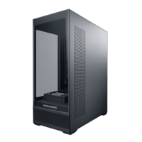 GABINETE GAMER BK01 ATX BLACK ARGB (6 FAN)  2 FAN MB/ 3 FAN ABAJO, 1 FAN TRASERO S/ FUENTE