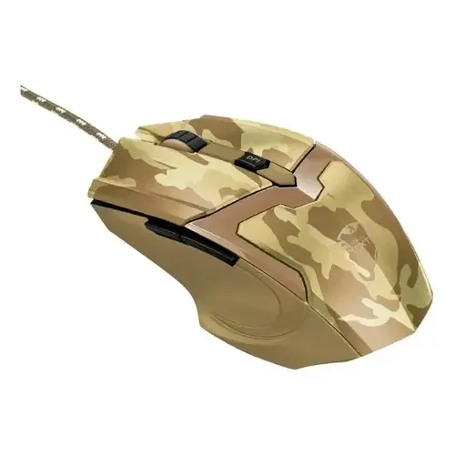 MOUSE GAMER USB OPTICO GXT-101D MILITAR 6 BOTONES/4800DPI TRUST