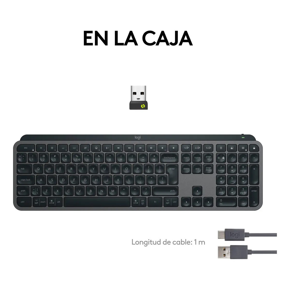 TECLADO INALAMBRICO ILUMINADO MX KEYS S GRAFITO