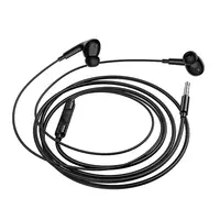 AUDIFONO ALAMBRICO IN-EAR C/MICROFONO NEGRO PLUG 3.5 mm  1,2 m BM100 PRO
