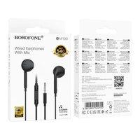 AUDIFONO CON MIC. IN EAR NEGRO PLUG 3.5 mm 1,2 m BM100