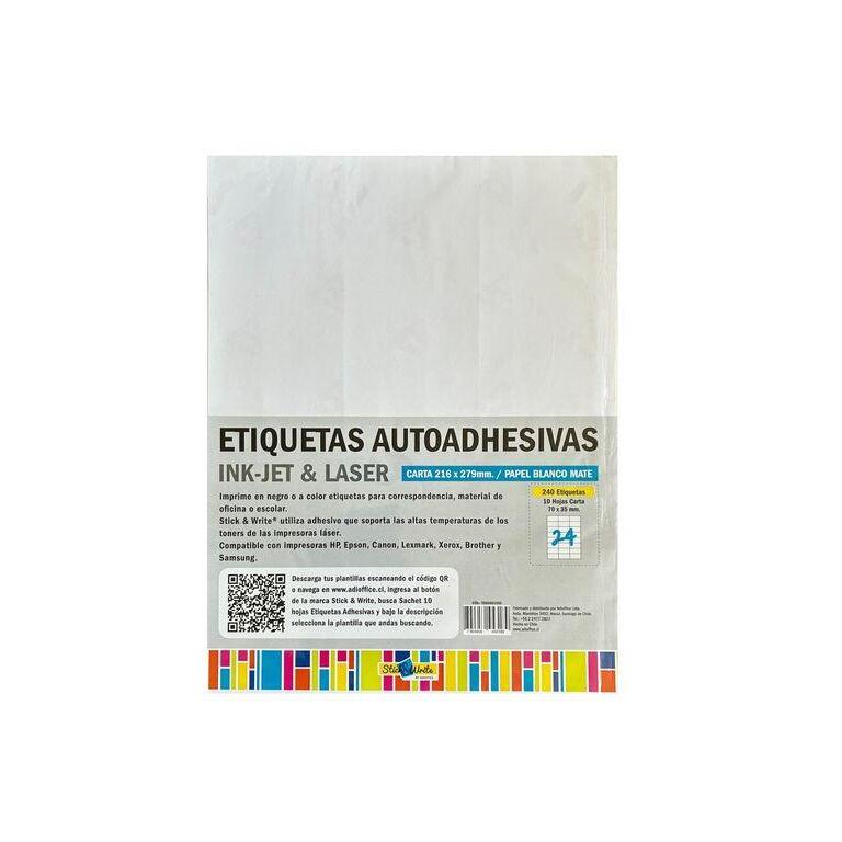 ETIQUETA AUTOADHESIVA 8x20 mm PACK 480 un 