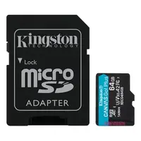 MEMORIA FLASH SDXC MICRO C/ADAP. SDCG4/64GB/200MBs V30 A2 KINGSTON