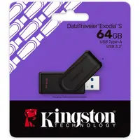 PENDRIVE USB3.2 GEN1 DATA TRAVELER EXODIA S / DTXS/64GB NEGRO KINGSTON