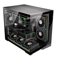 GABINETE GAMER ZERO MATX BLACK ARGB (6 FAN)  2 FAN MB/ 3 FAN ABAJO, 1 FAN TRASERO S/ FUENTE/ USB 3.0
