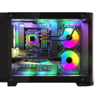 GABINETE GAMER VIPER MATX BLACK ARGB (5 FAN)  2 FAN MB/ 2 FAN ABAJO, 1 FAN TRASERO S/ FUENTE/ USB 3.0/ USB C