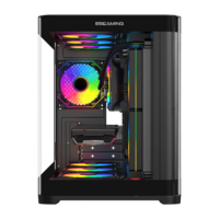 GABINETE GAMER VIPER MATX BLACK ARGB (5 FAN)  2 FAN MB/ 2 FAN ABAJO, 1 FAN TRASERO S/ FUENTE/ USB 3.0/ USB C