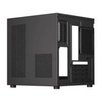GABINETE GAMER REBEL MATX BLACK ARGB (5 FAN)  2 FAN MB/ 2 FAN ABAJO, 1 FAN TRASERO S/ FUENTE/ USB 3.0/ USB C