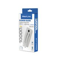 POWER BANK C/CABLES 10000MAH 22.5W BL-PB10WQC BLANCA BESTLINK