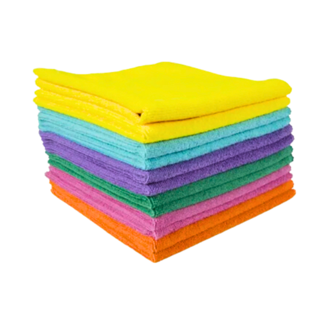 PAÑOS LIMPIEZA MICROFIBRA 40X40CM PACK 24UN. COLORES 