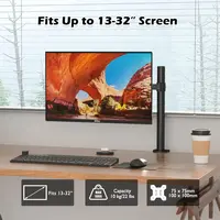 Soporte Monitor Escritorio Articulado 15"-30"  8Kg/180° Vesa 100x100 negro