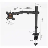 Soporte Monitor Escritorio Articulado 15"-30"  8Kg/180° Vesa 100x100 negro