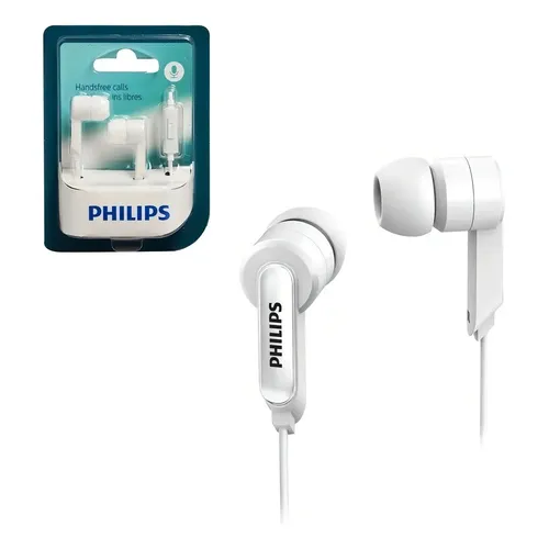 AUDIFONO ALAMBRICO IN-EAR C/MICROFONO (en cable) BLANCO