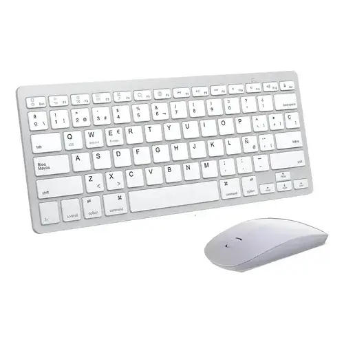 TECLADO/MOUSE INALAMBRICO 2.4 Ghz WB-8066 PLATA (no inlc. pilas)