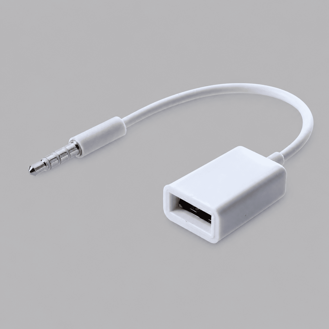 CABLE/ADAPTADOR PULG 3.5MM A USB MACHO BLANCO DBLUE